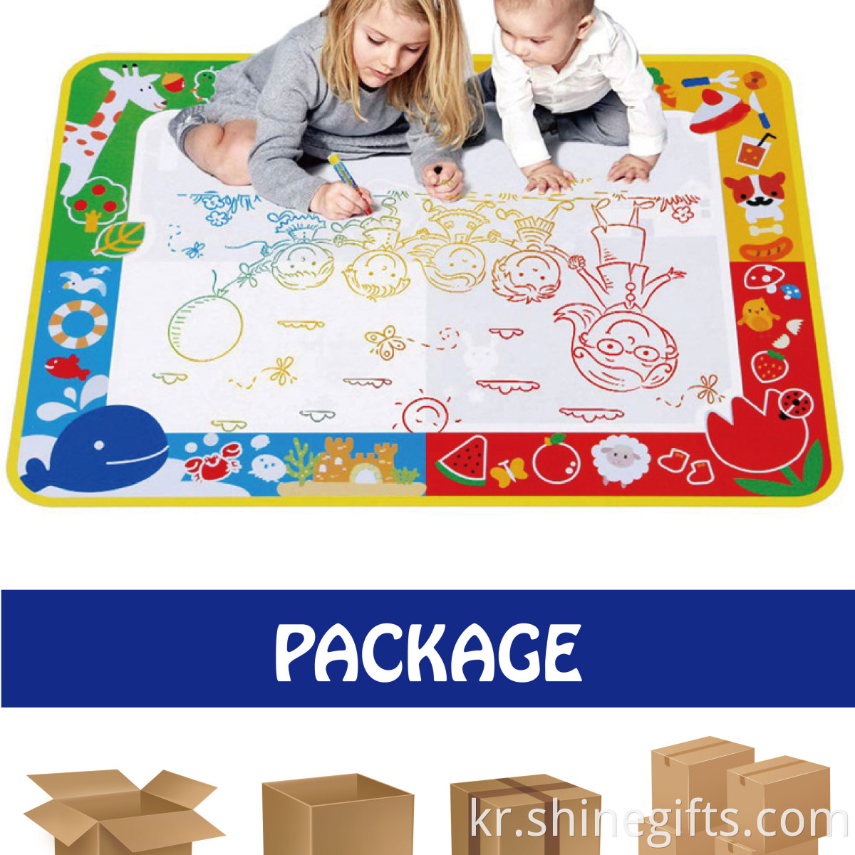 Painting Educational Toys Coloring Kids Playing Painting Toy Magic Large Water Drawing Mat